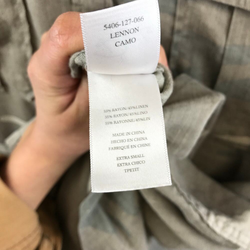 Rails Camo Linen Blend Long Sleeve Button Down Sh… - image 7